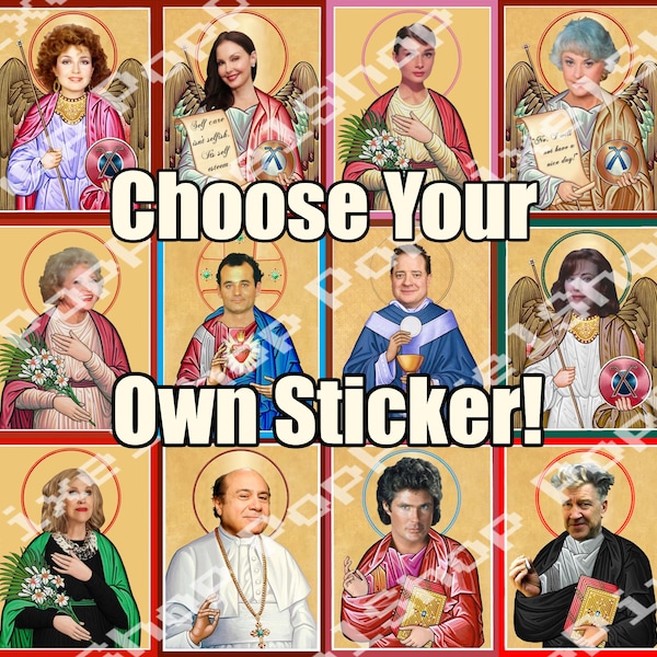 Choose your own St. Celebrity Prayer Devotional STICKER