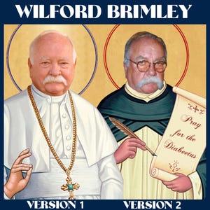 St. Wilford Brimley Prayer Celebrity Devotional Candle 8&quot; parody