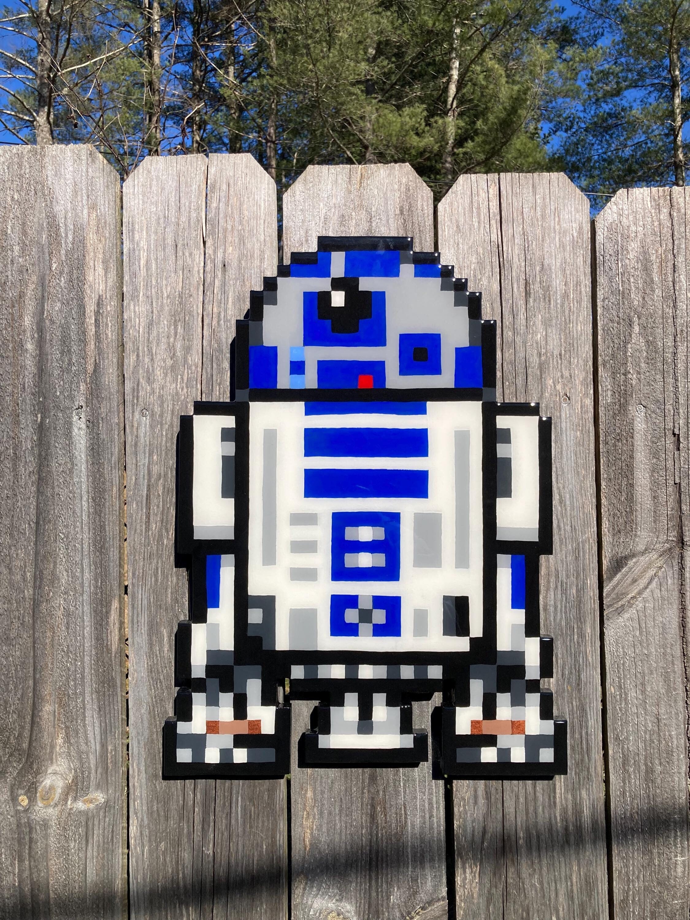 R2-D2 From Star Wars | Wooden Pixel Art - Etsy