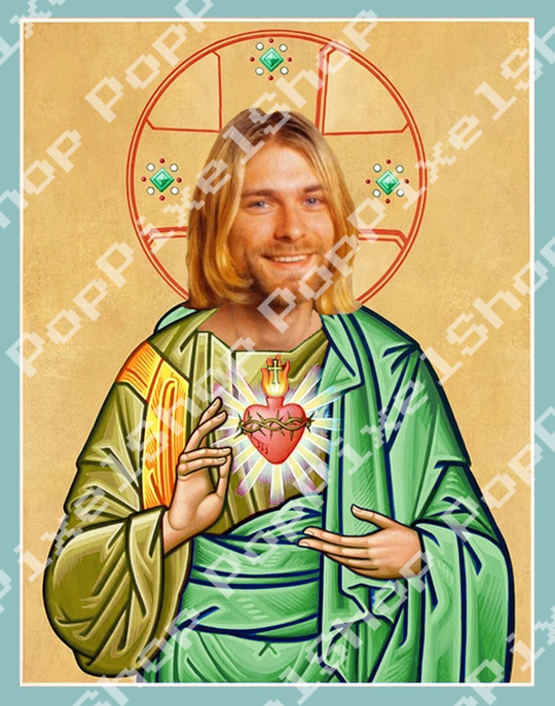 St. Kurt Cobain Prayer Celebrity Devotional Candle 8 - Etsy