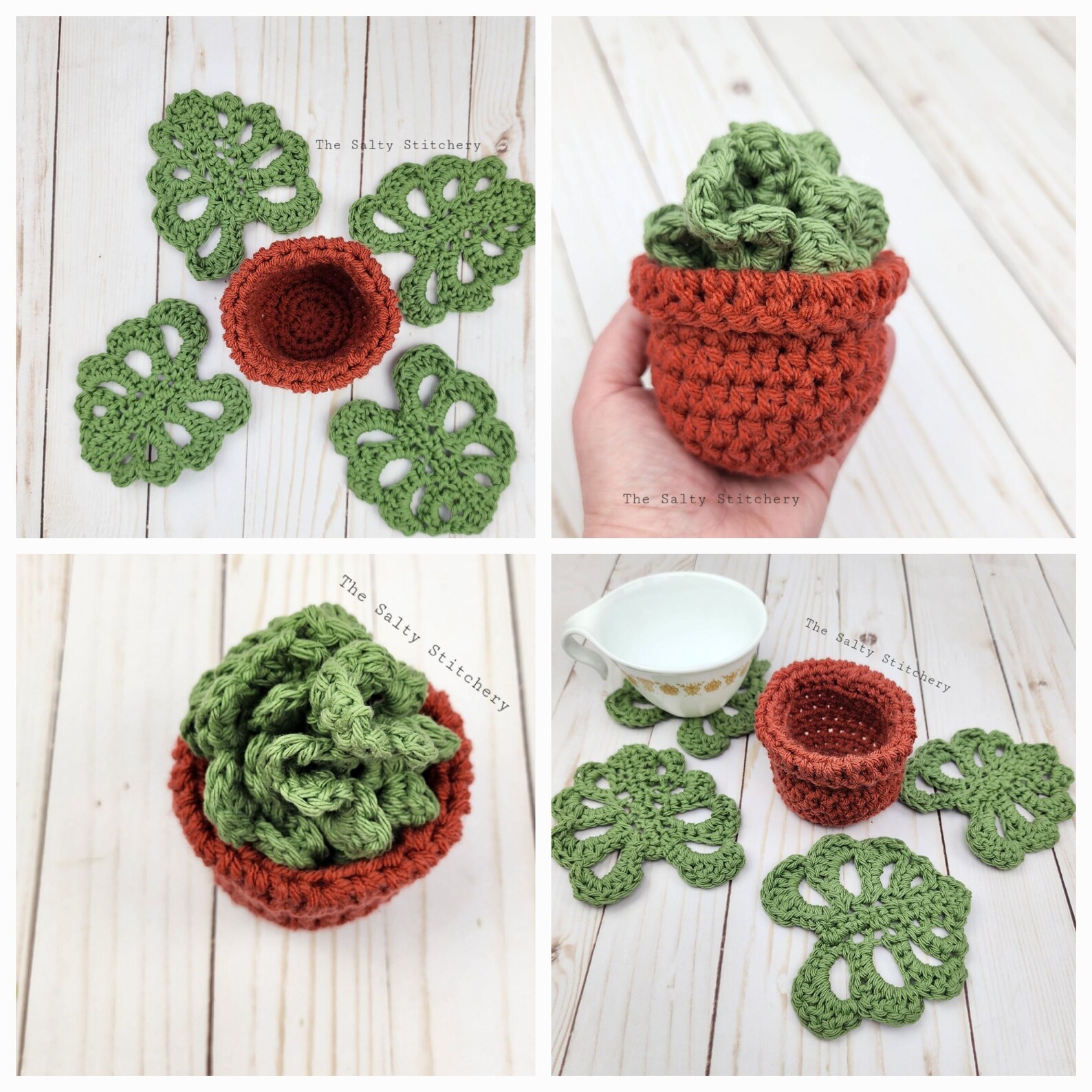 Monstera Leaf Coasters Monstera Coasters Crochet Monstera Etsy