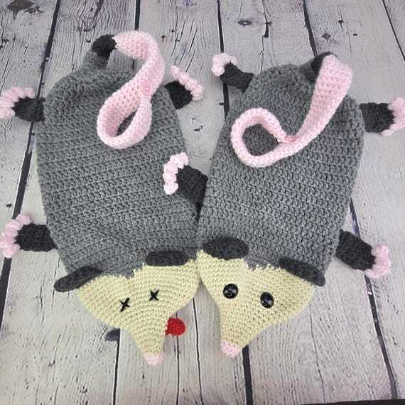 Crochet Possum Grocery Bag Holder, Opossum Bag Saver, Possum Bag