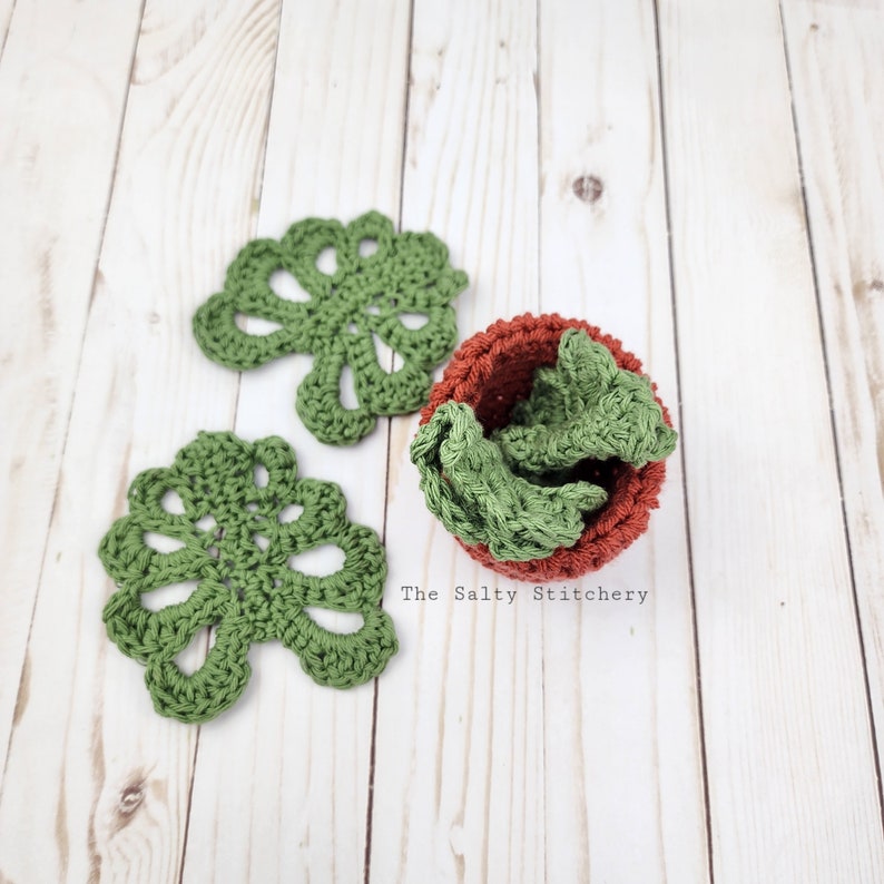 Monstera Leaf Coasters Monstera Coasters Crochet Monstera Etsy