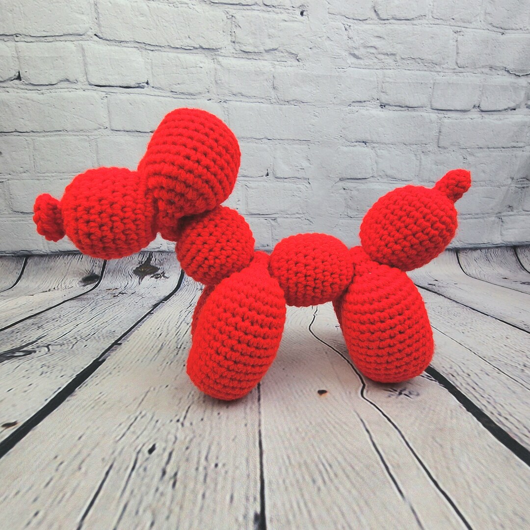 Crochet Balloon Dog Crocheted Balloon Animal Whimsical Toy Etsy
