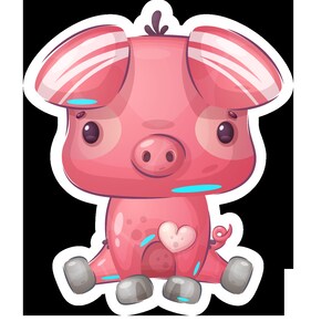 Cute Animals Cricut Silhouette Brother Die Cut PNG AI EPS Vektor Single und Full Sheet Stickers