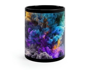 Colorful Trendy Smoke Graphic Coffee Tea Hot Chocolate Ceramic Mug 11oz
