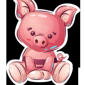 Cute Animals Cricut Silhouette Brother Die Cut PNG AI EPS Vektor Single und Full Sheet Stickers