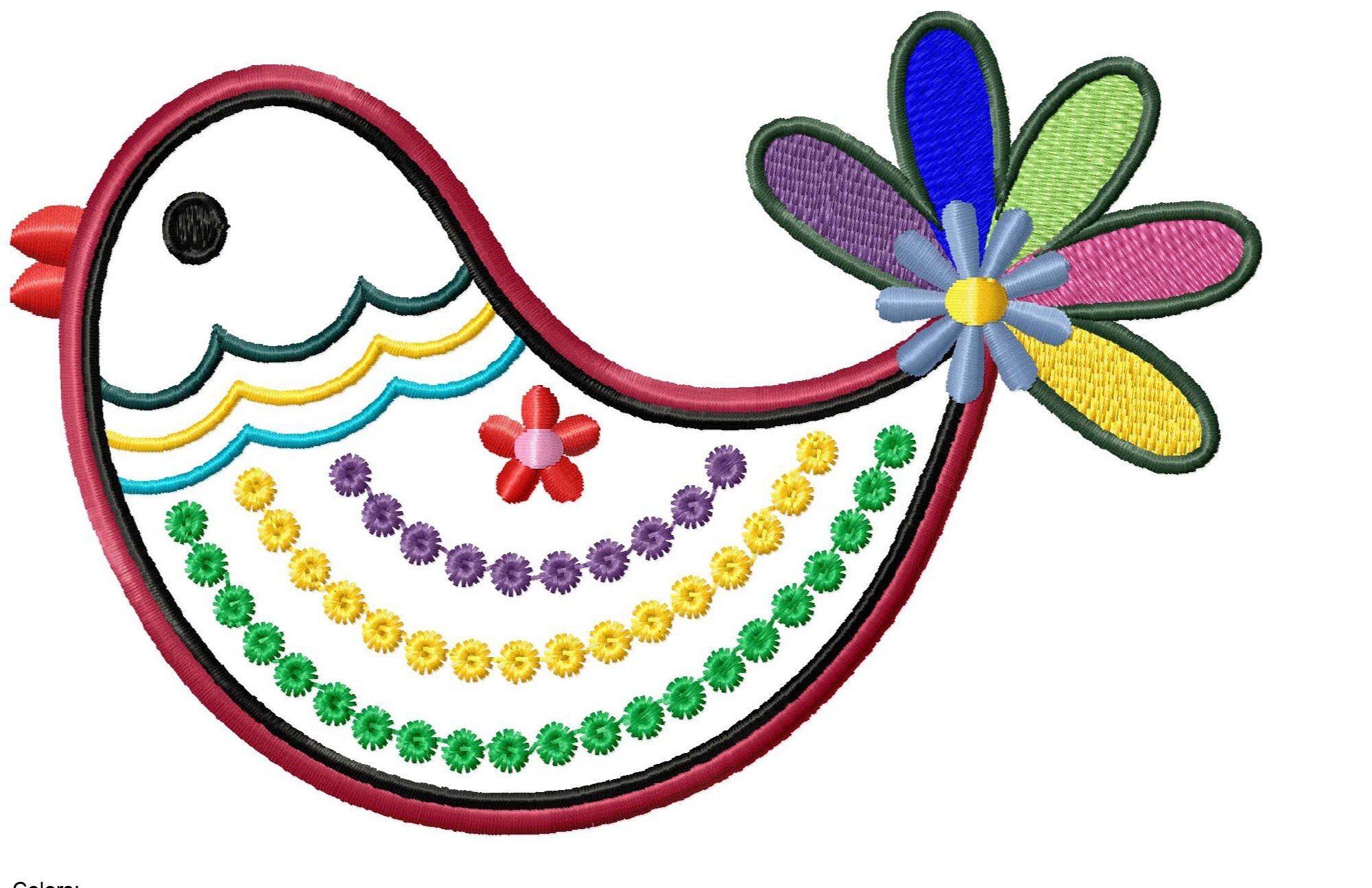 Little Birds 4 Designs 2 Sizes Each - Machine Embroidery Design - Digital Download Embroidery File