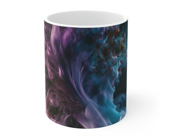Colorful Trendy Smoke Graphic Coffee Tea Hot Chocolate Ceramic Mug 11oz