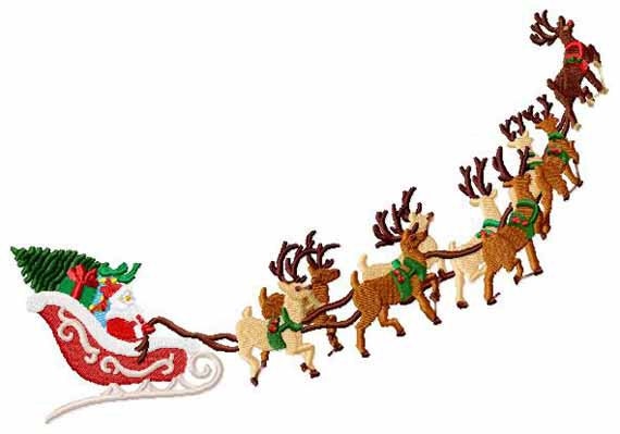 Santa's Sleigh and Reindeer Christmas Machine Embroidery 2 - Etsy Ireland Santa's Sleigh and Reindeer Christmas Machine Embroidery 2 - Etsy Ireland