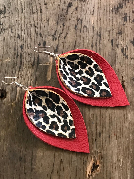 leopard earrings