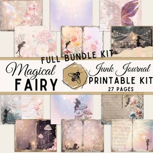 Fairy Junk Journal Printable Kit: Magical Ephemera, Folio Bundle (Digital Download)