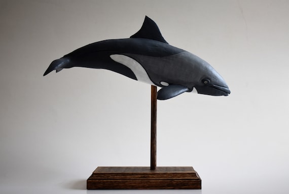 Heaviside's Dolphin in Rescued Hardwood #3 - Etsy