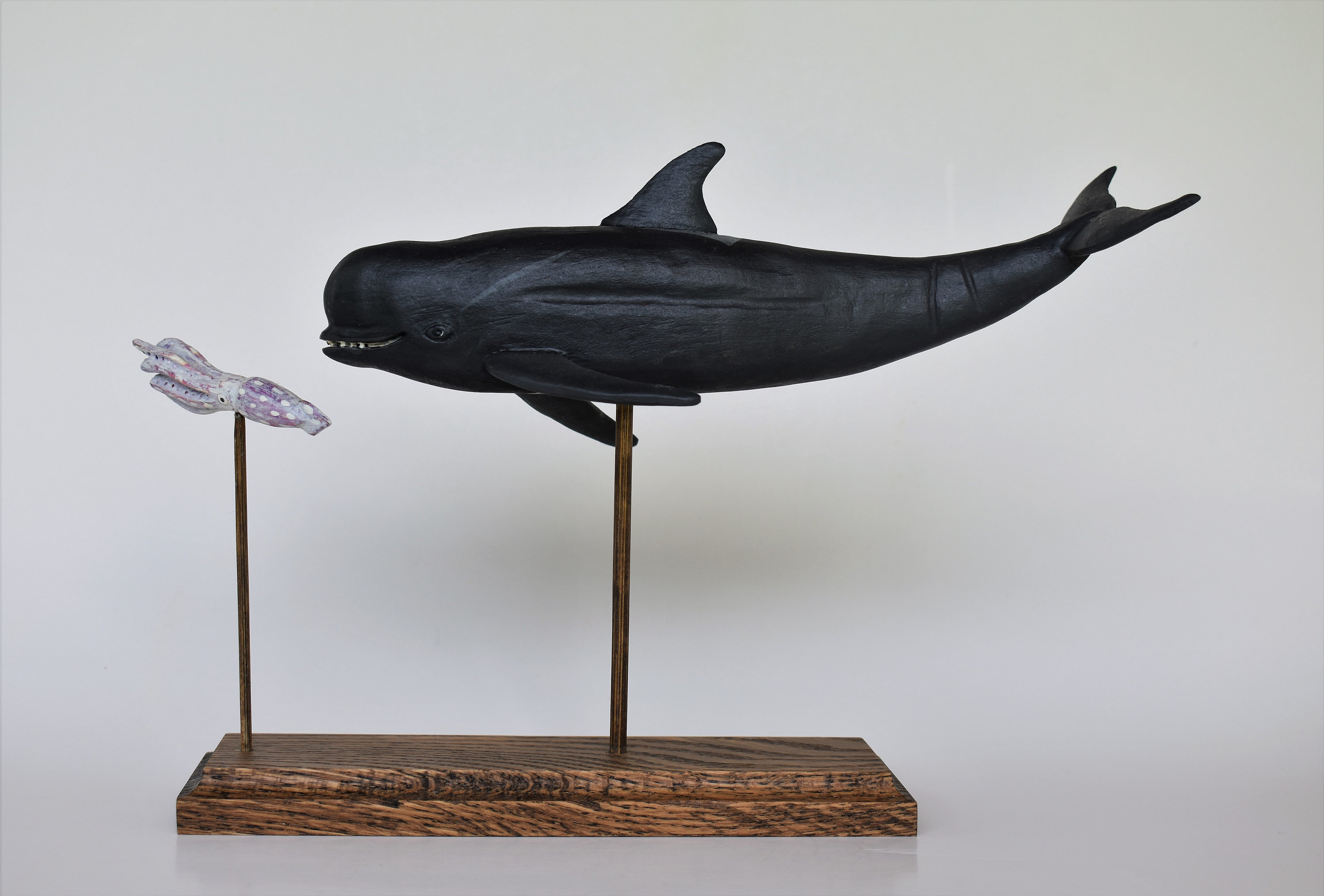 Long-finned Pilot Whale in Hardwood - Etsy