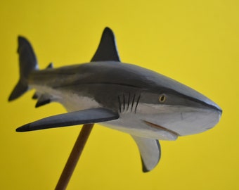 Dusky Shark in Recycled Hardwood