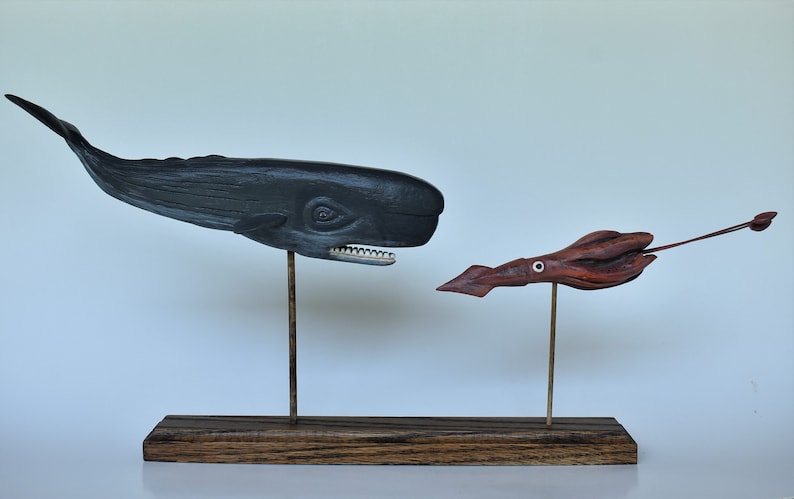 Sperm Whale with Giant Squid Sculpture 4 image 2