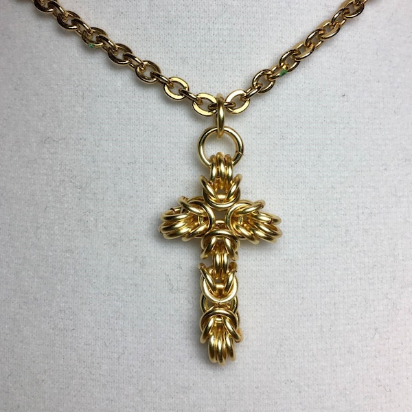 Chain maille Cross Pendent Tutorial