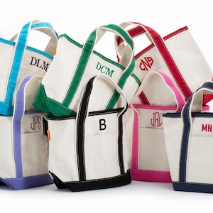 Set of 50 Open Tote Canvas Tote Sorority Tote  Monogrammed Tote Bags Teacher Gifts,  Bridal Party Gifts, Totes for the boat