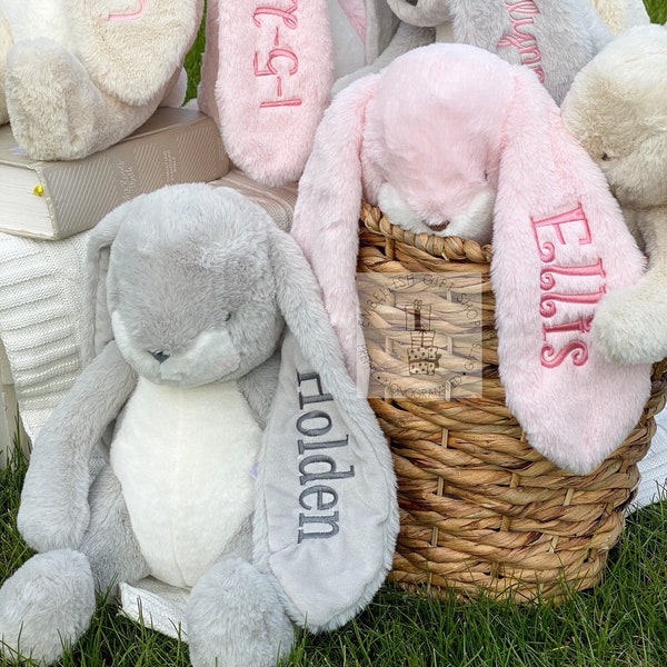 Monogrammed Bunny  | Personalized Baby Gift|Personalized Stuffed Animal, Personalized Bunny, Personalized Bunny Rabbit |Easter Bunny