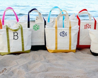 Set of 11 Medium Canvas Personalized Tote - Choose Size Perfect Bridesmaids Gifts- Monogrammed Tote Bags-medium tote Bag