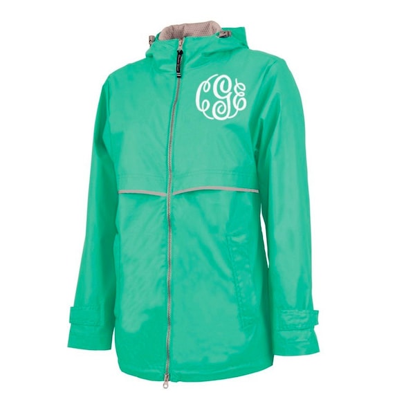 Monogrammed Rain Jacket Etsy