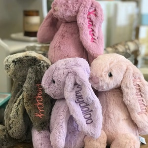 Monogrammed Bunny|Personalized Bunny Rabbit,Personalized Baby Gift|Personalized Stuffed Animal, Personalized Bunny