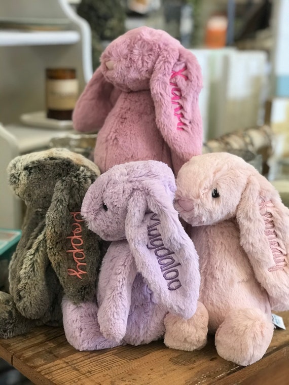 Monogrammed Bunny|Personalized Bunny Rabbit,Personalized Baby Gift|Personalized Stuffed Animal, Personalized Bunny