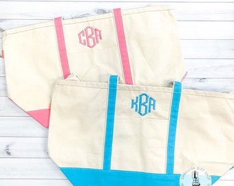 3 Sizes to choose Canvas Tote Personalized Canvas Tote Bag Monogrammed Tote Bags Teacher Gifts, Bridal Party Gifts, Bridesmaid Gifts Zipper