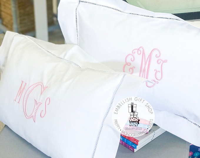 Monogram Birth Announcement Baby Pillow Personalized Swiss Dot Nursery