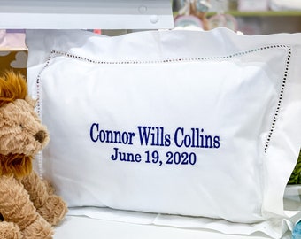 Childrens Baptism Pillow Name and Date |Personalized Baby Gift, Monogrammed Decorative Pillow Sham The best Baptism Gift