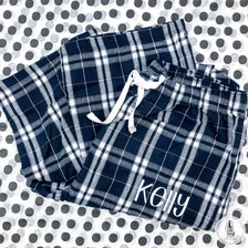 Three Ps In A Pod Navy Polka Dot Embroidered Monogram Pajama Pants, Best  Price and Reviews
