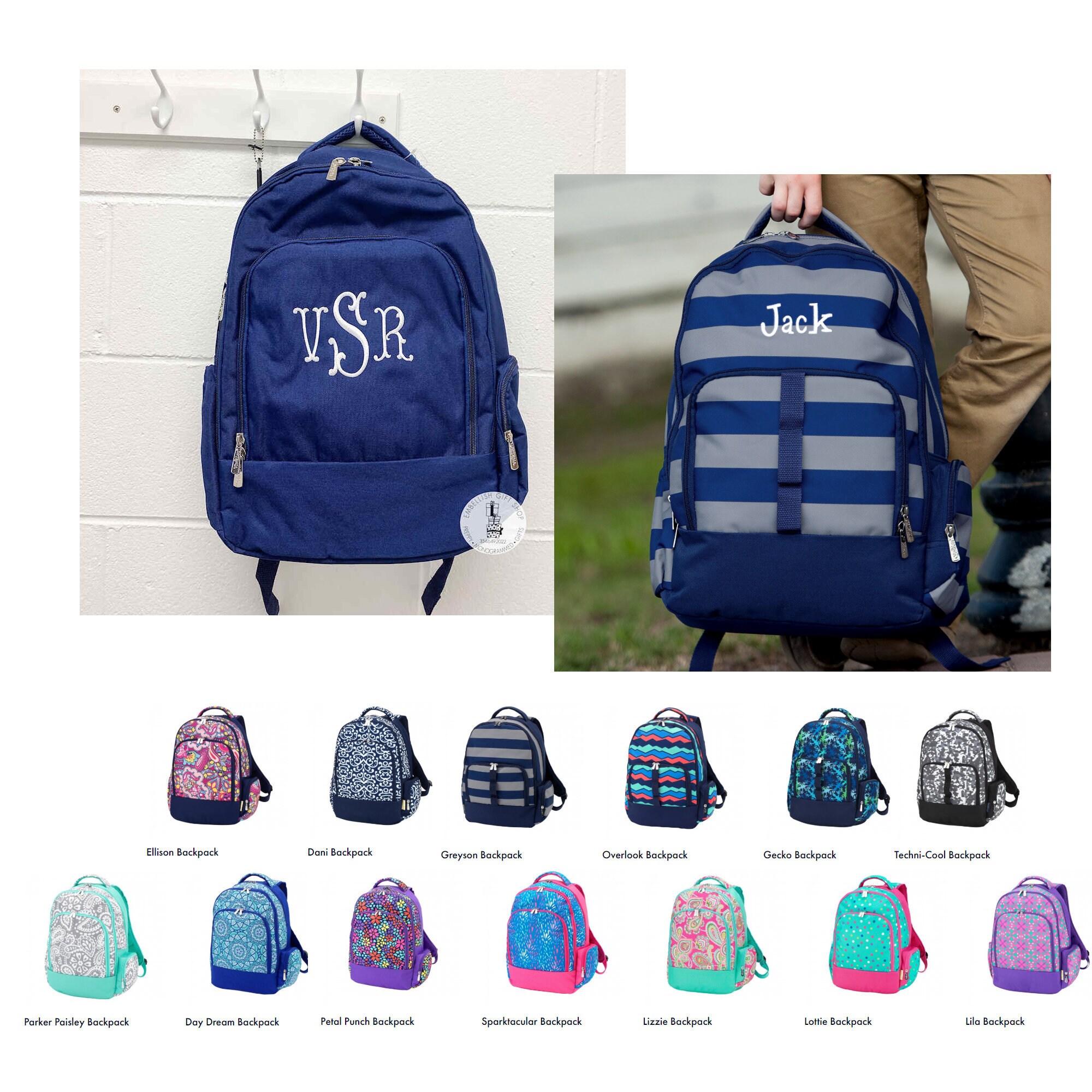 Personalized backpacks for school sale