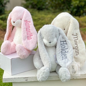 Monogrammed Bunny|Personalized Bunny Rabbit,Personalized Baby Gift|Personalized Stuffed Animal, Personalized Bunny Rabbit, Floppy Ear Bunny