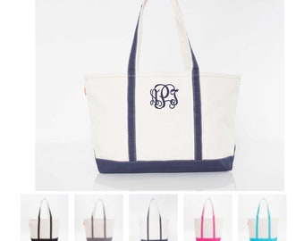 Personalized Heavy Duty Canvas Tote Bag, Monogrammed Bridal Gift