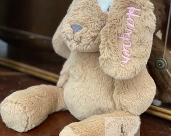 Personalized Plush Puppy Dog, Monogrammed Baby Gift