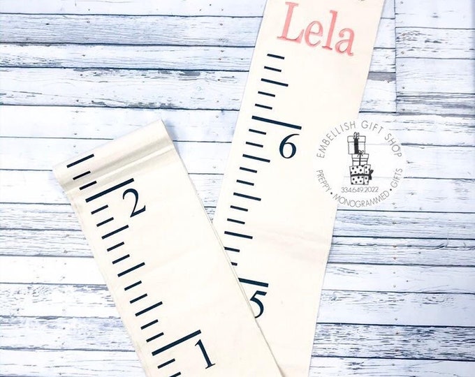 Personalized Growth Chart | Canvas Growth Chart Personalized Canvas Growth Chart Ruler | Fabric growth chart for Kids and baby shower