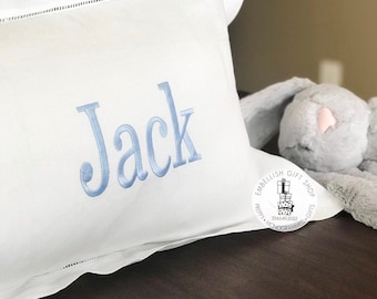 Monogrammed Pillow Sham |Personalized Baby Gift Boudoir Pillow| Monogram Baby Pillow Decorative Hemstitched Pillow best personalized Baby