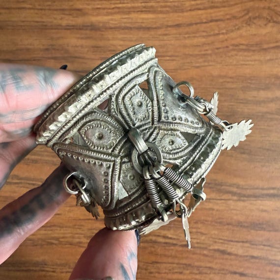 Premium Kuchi hinged cuff with dangles. - image 9