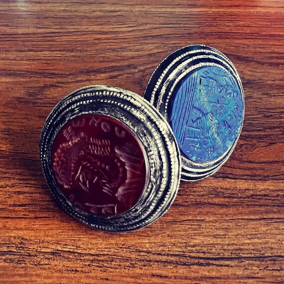 Multan enamel ring with lapis. - image 10