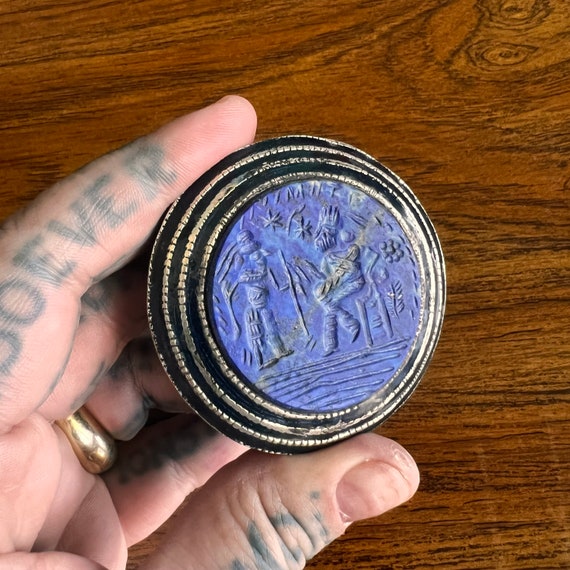 Multan enamel ring with lapis. - image 3