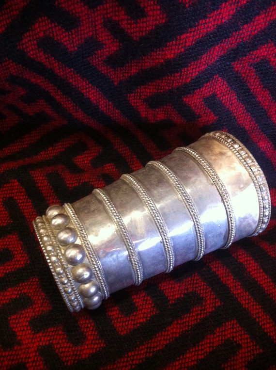 Tall silver bracelet from India. - image 1