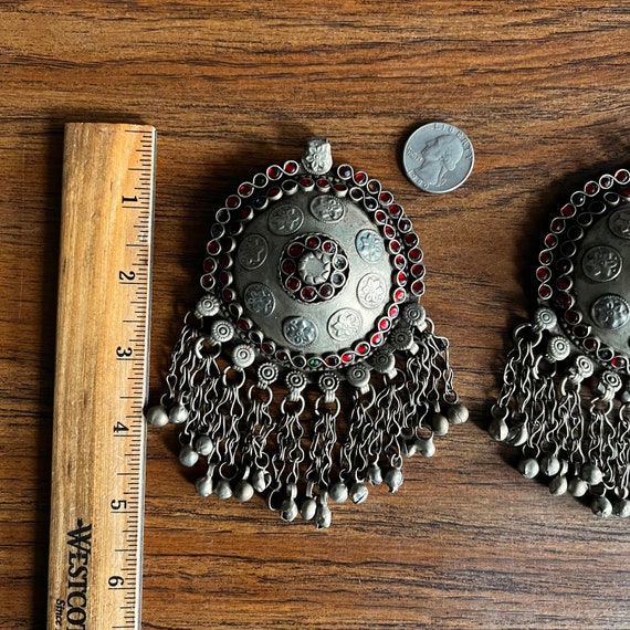 Matched pair of large Waziri pendants. #8. - image 10