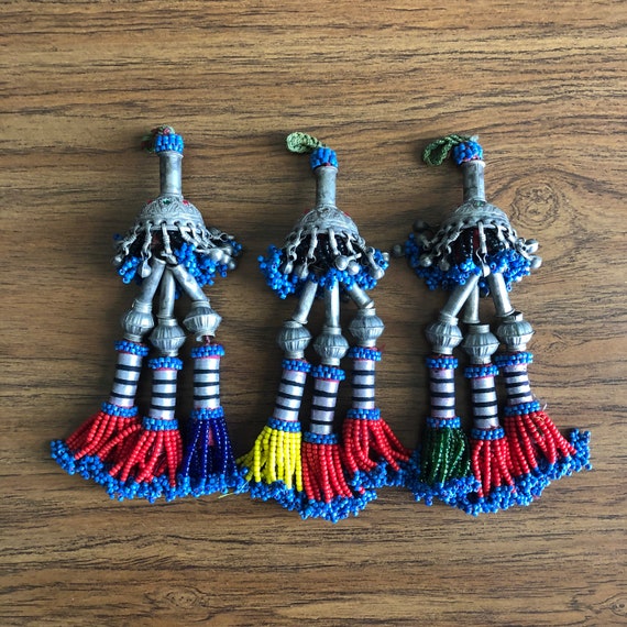 Trio of premium beaded Kuchi tassels. 3. - image 2