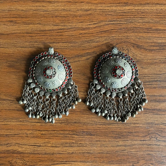 Matched pair of large Waziri pendants. #8. - image 2