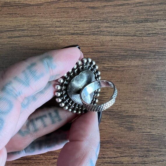 Reproduction, silver heart ring. - image 6