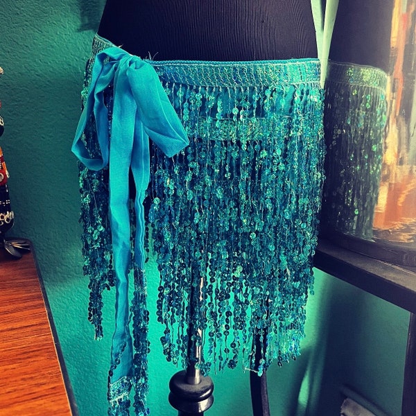 FLASH SALE. Vintage inspired hip scarf with sequins.