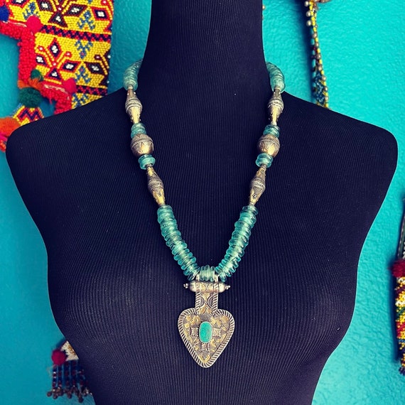 Turkmen necklace with Asyk pendant. - image 1