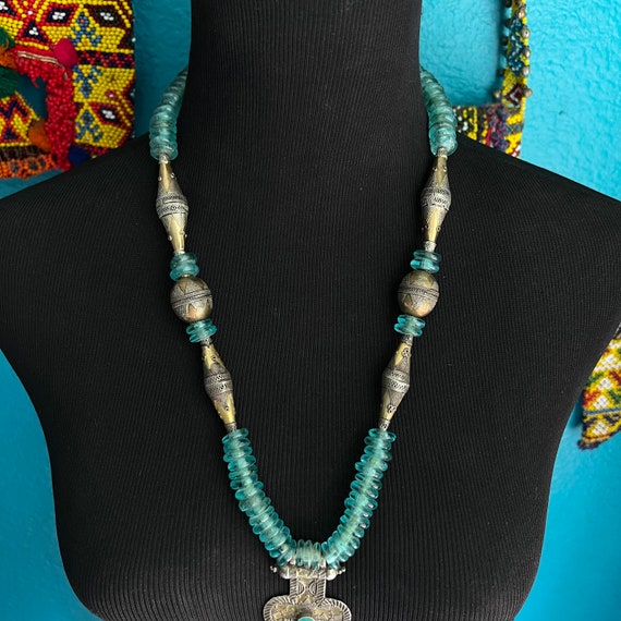 Turkmen necklace with Asyk pendant. - image 2