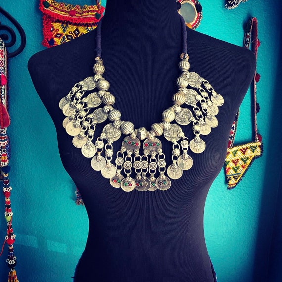 Kuchi coin necklace. (Dangle missing). - image 1