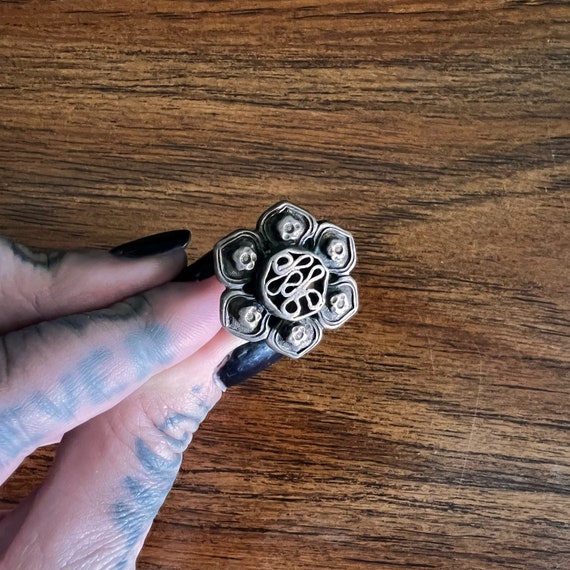 Indian, silver forehead ornament. - image 2